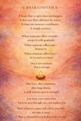 A Bharathiyam visual reflection on emotional openness and inner courage.